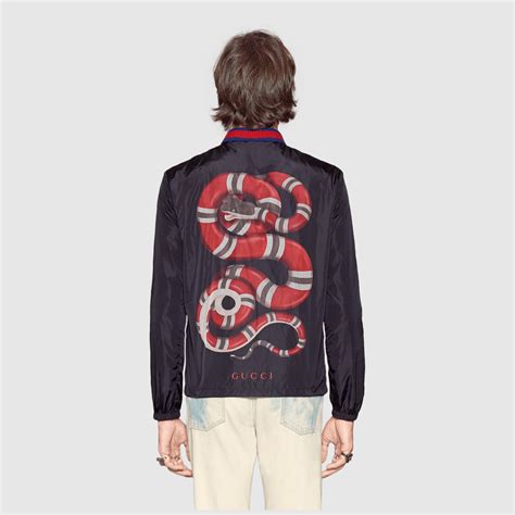 gucci blue snake jacket|Gucci duffle coat.